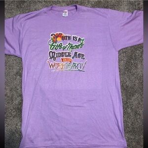 Vintage mid-1980s single stitch novelty Jerzees t-shirt - Size XL 💙